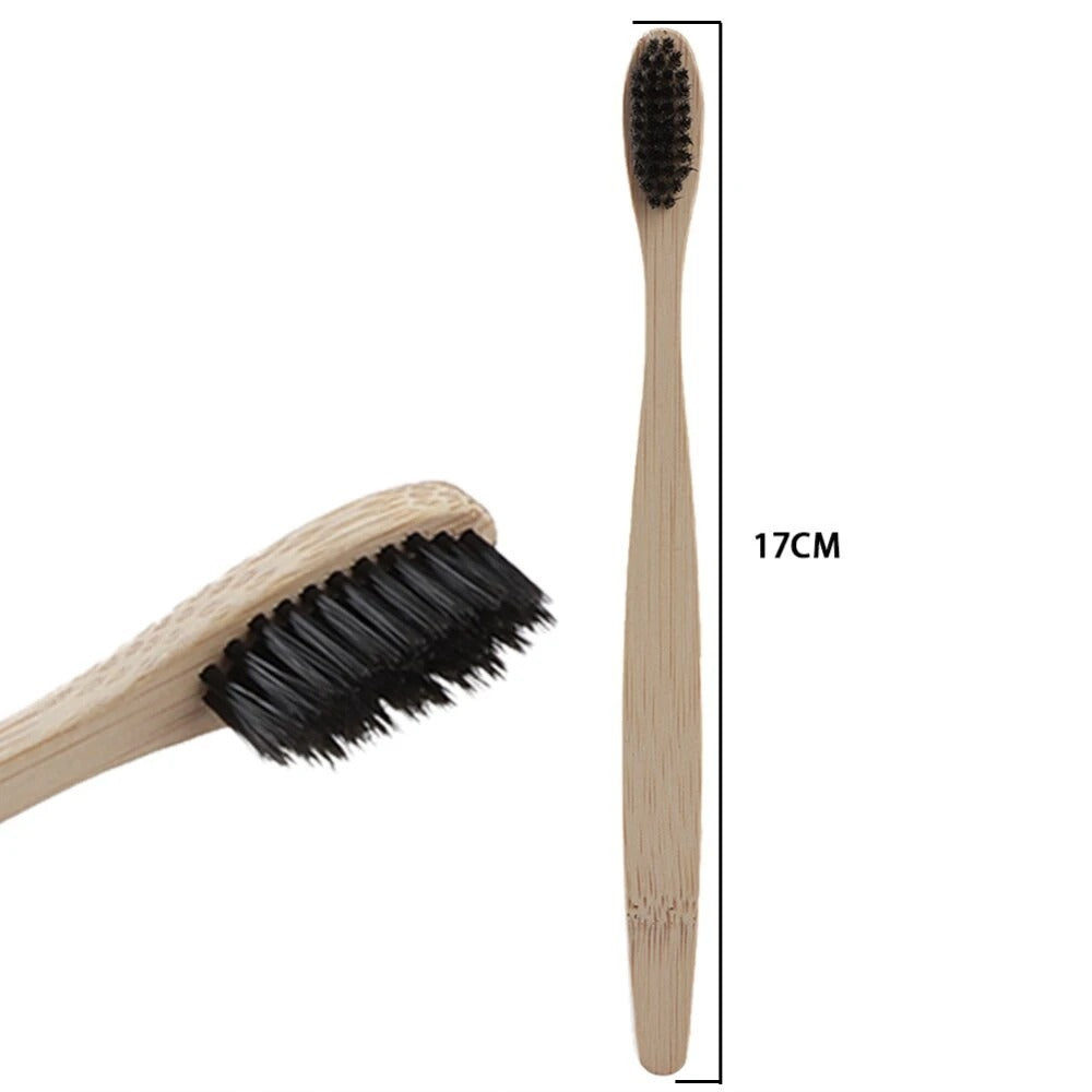 Bamboo Toothbrushes - 10 Pack Eco-Friendly