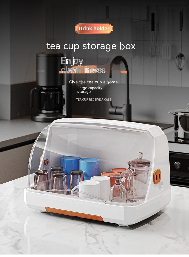 Cup Storage Box - Plastic Organizer Rack