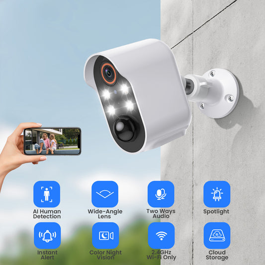 Wireless Outdoor Security Camera - WiFi