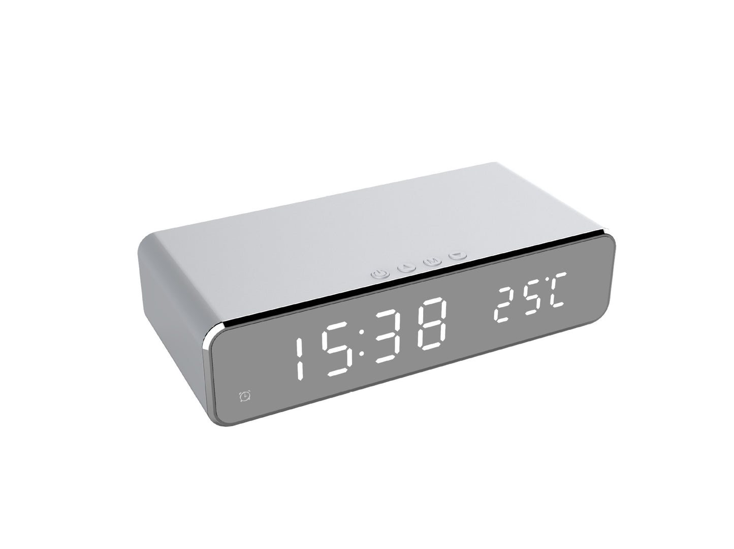LED Alarm Clock with Wireless Charger