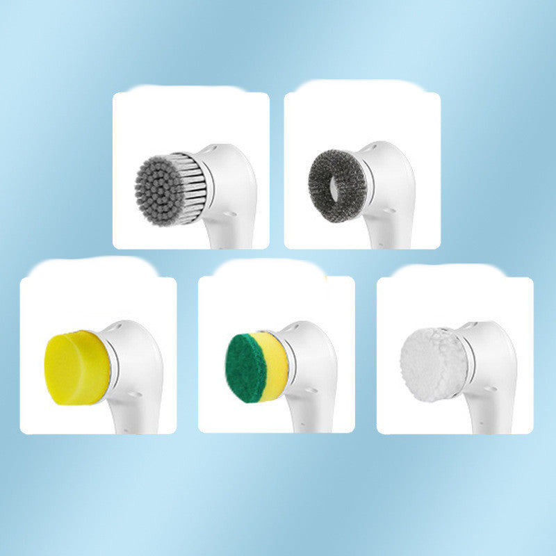 Electric Cleaning Brush Set - 5 Heads
